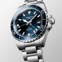 Longines Hydroconquest Gmt Silver & Blue Dial Watch L3.790.4.96.6