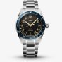 Longines Unisex Spirit Zulu Time Blue Bezel Watch L3.802.4.60.6