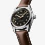 Longines Mens Spirit Pilot Brown Leather Strap Watch L3.809.4.53.2