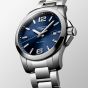 Longines Mens Conquest Blue Dial Stainless Steel Bracelet Watch L3.759.4.96.6