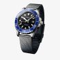 Longines Mens Hydroconquest Automatic 42mm Blue Bezel Mesh Bracelet Watch L3.788.4.90.6