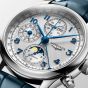 Longines Mens Master Collection Chronograph Moonpase Leather Strap Watch L2.962.4.73.2