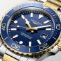 Longines Mens HydroConquest Blue Dial Two Colour Bracelet Watch L3.769.3.96.7