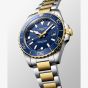 Longines Mens HydroConquest Blue Dial Two Colour Bracelet Watch L3.769.3.96.7