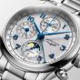 Longines Mens Master Collection Chronograph Moonphase Silver Dial Bracelet Watch L2.962.4.73.6