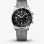 Longines Mens Legend Diver Black Dial Stainless Steel Mesh Bracelet Watch L3.795.4.59.9