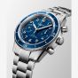 Longines Mens Spirit Pilot Flyback Blue Dial Bracelet Watch L3.721.4.93.6