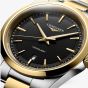 Longines Mens Conquest Black Dial Two-Tone Stainless Steel Bracelet Watch L3.860.3.52.7