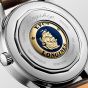 Longines Mens Flagship Heritage Moonphase Ivory Dial Leather Strap Watch L4.815.4.78.2
