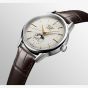 Longines Mens Flagship Heritage Moonphase Ivory Dial Leather Strap Watch L4.815.4.78.2