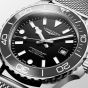 Longines Mens Hydroconquest Black Dial Mesh Bracelet Watch L3.788.4.70.6