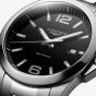 Longines Mens Conquest Black Dial Watch L3.759.4.58.6