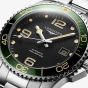 Longines Mens HydroConquest Green Bezel Watch L3.781.4.05.6