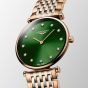 Longines La Grande Classique Two Colour Green Diamond Watch L4.512.1.08.7