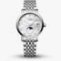 Longines Ladies Elegant Silver Mother Of Pearl Diamond Watch L4.330.4.87.6