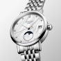Longines Ladies Elegant Silver Mother Of Pearl Diamond Watch L4.330.4.87.6