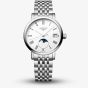 Longines Ladies Elegant Silver & White Moonphase Watch L4.330.4.11.6