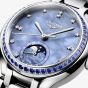 Longines Ladies Primaluna Blue Sapphire Set Moonphase Watch L8.126.0.97.2