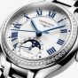Longines Ladies Primaluna Silver Diamond Set Moonphase Watch L8.126.0.71.6