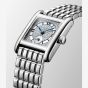 Longines Ladies Mini Dolcevita Silver Diamond Dial Bracelet Watch L5.200.4.87.6