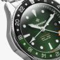 Bremont Mens Supermarine 300m GMT Tundra Green Dial Watch SM40-GMT-SS-GNBK-B