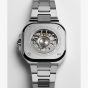 Bell & Ross Mens Stainless Steel White Dial Watch BR05G-SI-ST/SST