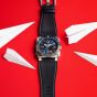 Bell & Ross Mens Blue GMT Watch BR0393-BLU-ST/SCA