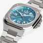 Bell & Ross Mens BR 05 GMT Sky Blue Watch BR05G-PB-ST/SST