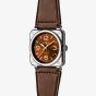 Bell & Ross BR03 Gold Heritage Automatic Brown Dial Watch BR03A-GH-ST/SCA