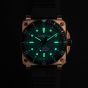 Bell & Ross BR 03-92 Diver Black & Green Bronze Watch BR0392-D-LT-BR/SRB