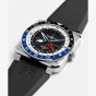 Bell & Ross Mens Limited Edition GMT Compass Black Rubber Strap Watch BR0393-COM-ST/SRB