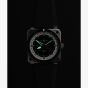 Bell & Ross Mens Limited Edition GMT Compass Black Rubber Strap Watch BR0393-COM-ST/SRB
