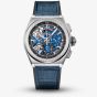 Zenith Mens Defy El Primero 21 Skeleton Dial Blue Strap Watch 95.9002.9004/78.R584