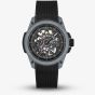 NORQAIN Wild One Skeleton Grey Rubber Strap Watch N3000.07Q42.B18.R01