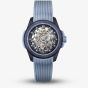 NORQAIN Wild One Skeleton Purple Ice Blue Rubber Strap Watch N3001.07Q05.P01.R01