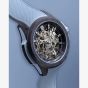 NORQAIN Wild One Skeleton Purple Ice Blue Rubber Strap Watch N3001.07Q05.P01.R01