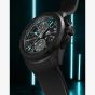 NORQAIN Wild One Skeleton Chrono Black Rubber Strap Watch N3002.40Q01.B07.R01