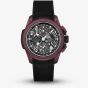 NORQAIN Limited Edition Wild One Skeleton Chrono Burgundy Case Black Rubber Strap Watch N3002.40Q02.B01.R01