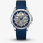 NORQAIN Independence Skeleton Blue Rubber Strap Watch N3000.07S01.A01.R01
