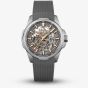 NORQAIN Independence Skeleton Grey Rubber Strap Watch N3000.07S02.G01.R01