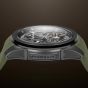 NORQAIN Independence Skeleton Green Rubber Strap Watch N3008.07B01.G01.R01