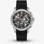 NORQAIN Independence Skeleton Chrono Black Rubber Strap Watch N3200.40S01.B01.R01