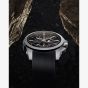 NORQAIN Independence Skeleton Chrono Black Rubber Strap Watch N3200.40S01.B01.R01