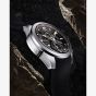 NORQAIN Independence Skeleton Chrono Black Rubber Strap Watch N3200.40S01.B01.R01