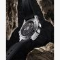 NORQAIN Independence Skeleton Chrono Black Rubber Strap Watch N3200.40S01.B01.R01