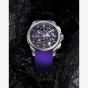 NORQAIN Independence Skeleton Chrono Purple Rubber Strap Watch N3200.40T03.P01.R01