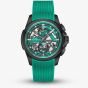 NORQAIN Limited Edition Independence Skeleton Chrono Teal Rubber Strap Watch N3200.40T02.J01.R01