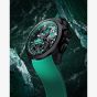 NORQAIN Limited Edition Independence Skeleton Chrono Teal Rubber Strap Watch N3200.40T02.J01.R01