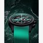 NORQAIN Limited Edition Independence Skeleton Chrono Teal Rubber Strap Watch N3200.40T02.J01.R01