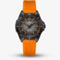 NORQAIN Limited Edition Adventure Neverest Orange Rubber Strap Watch N1300.08B01.B01.R01